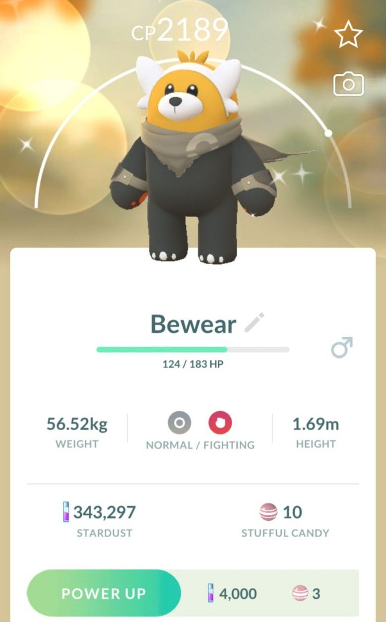 Shiny Bewear wilderness cape costume – TRADE 20kStardust