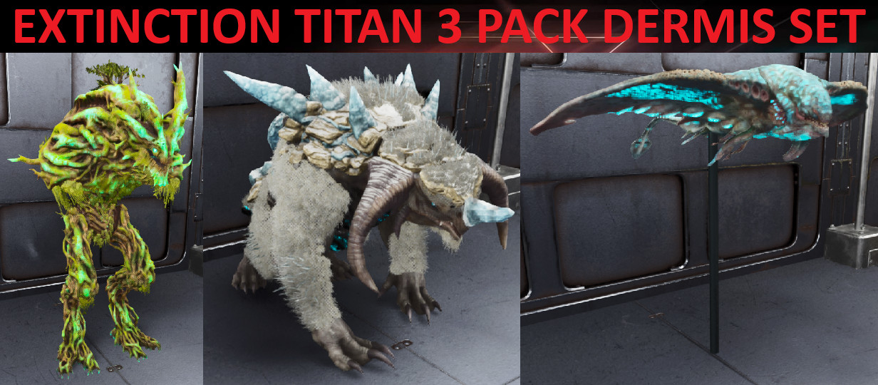 ARK ASA PVE Dermis Titan Alpha Boss Broodmother Megapithecus Dragon Manticore