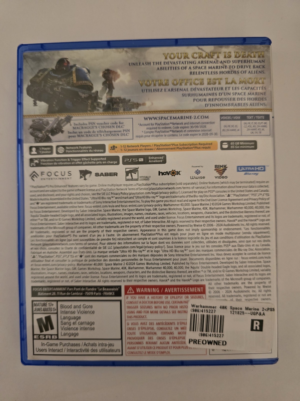 Warhammer 40,000: Space Marine 2 – PS5