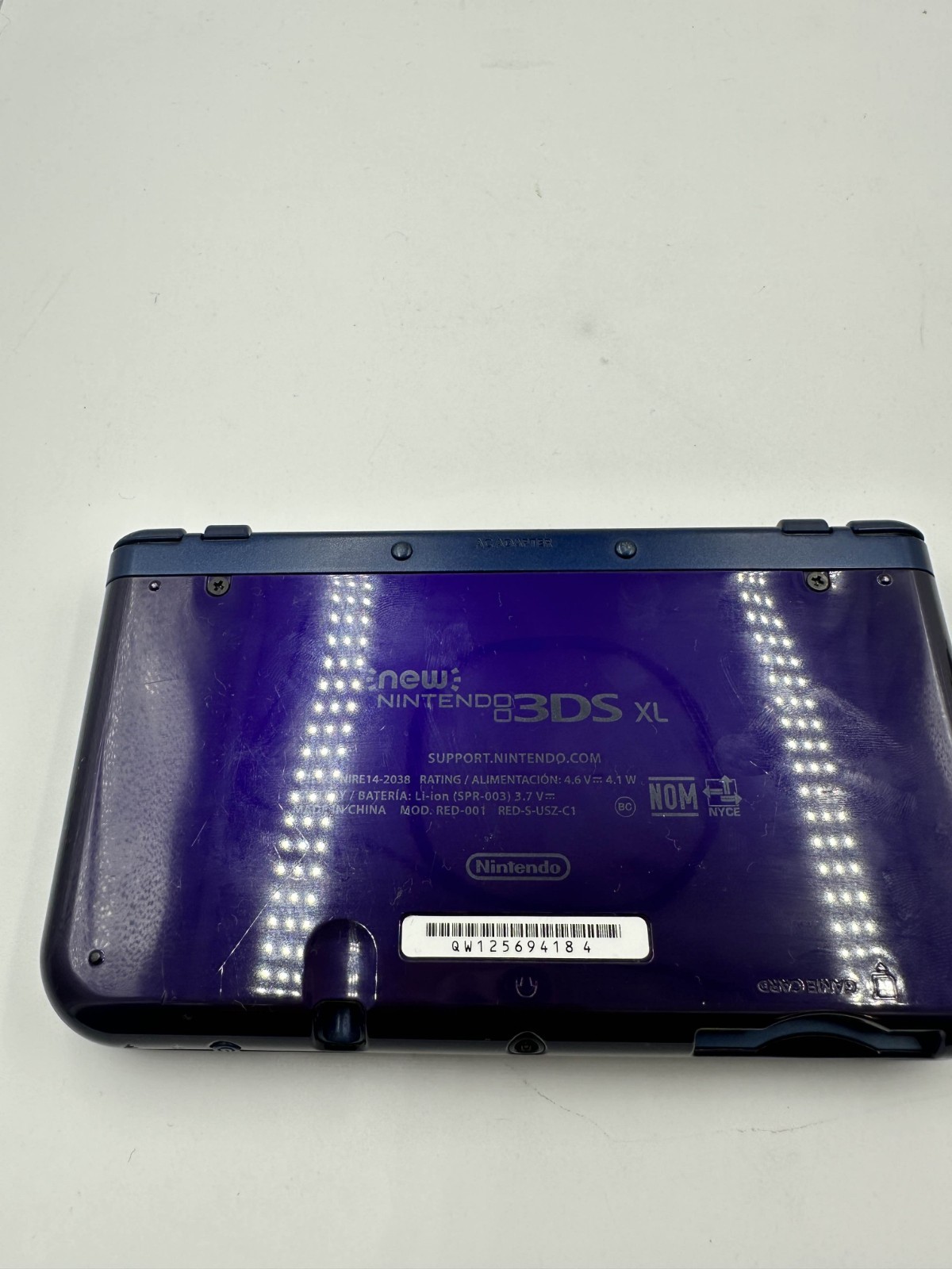 New Nintendo 3DS XL Galaxy Purple RED-001 Handheld Console No stylus