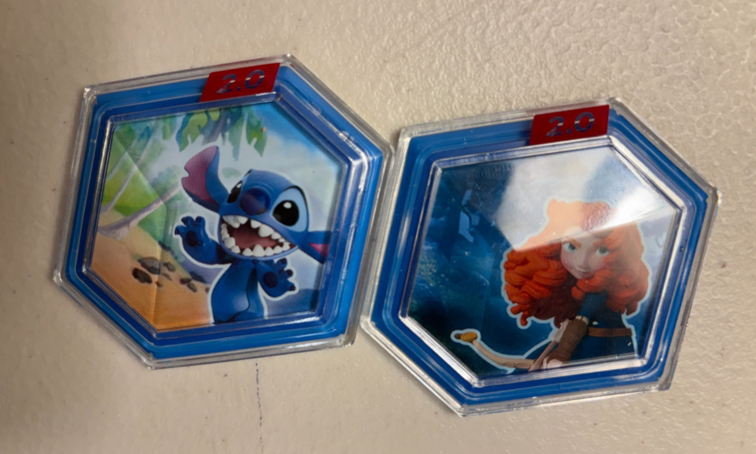 Disney Infinity 2.0 Power Discs Featuring Merida & Stitch Collectible Set