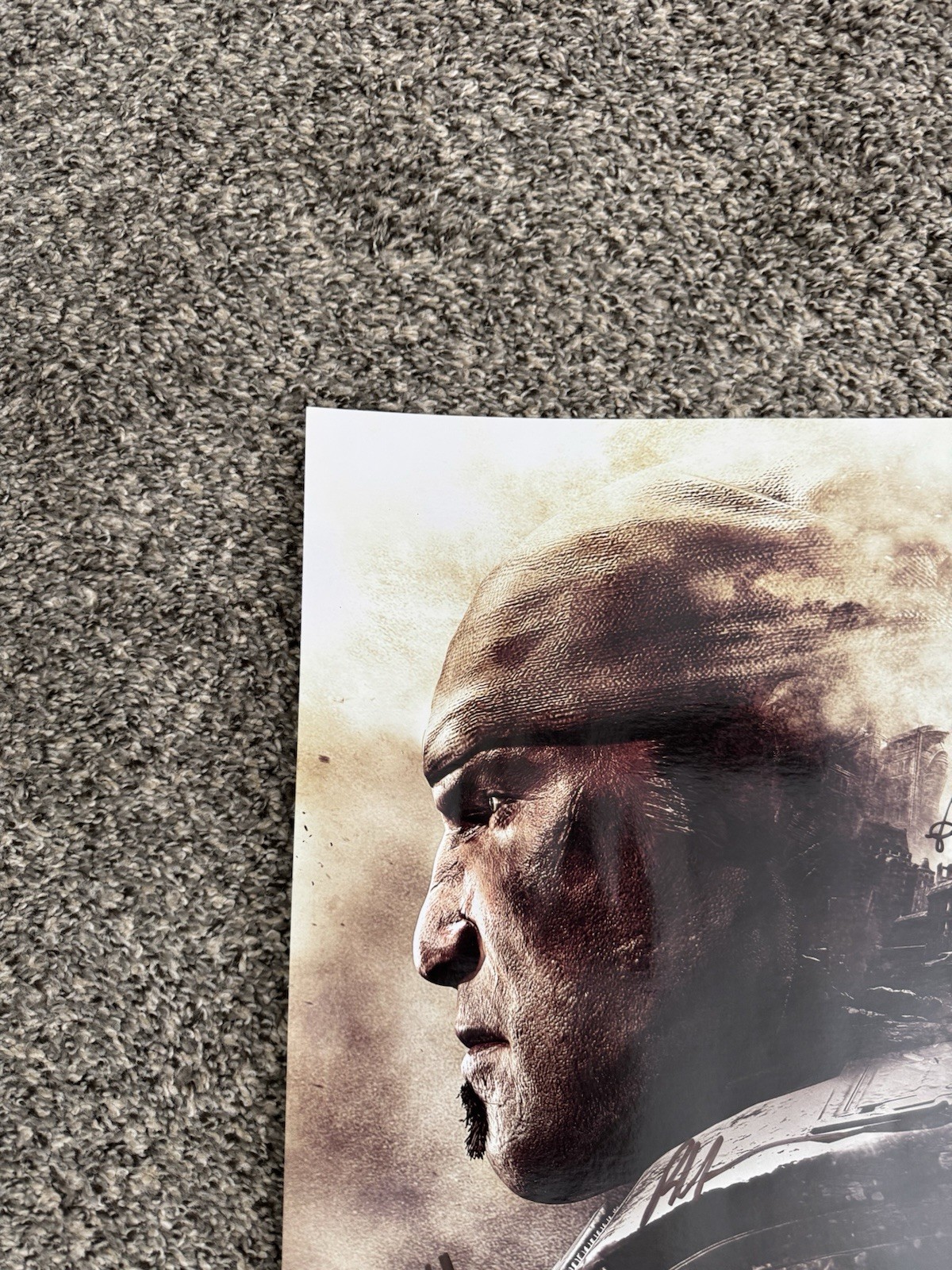 Gears Of War Marcus Fenix Signed Glossy Poster SDCC 2015 SIGNED RARE