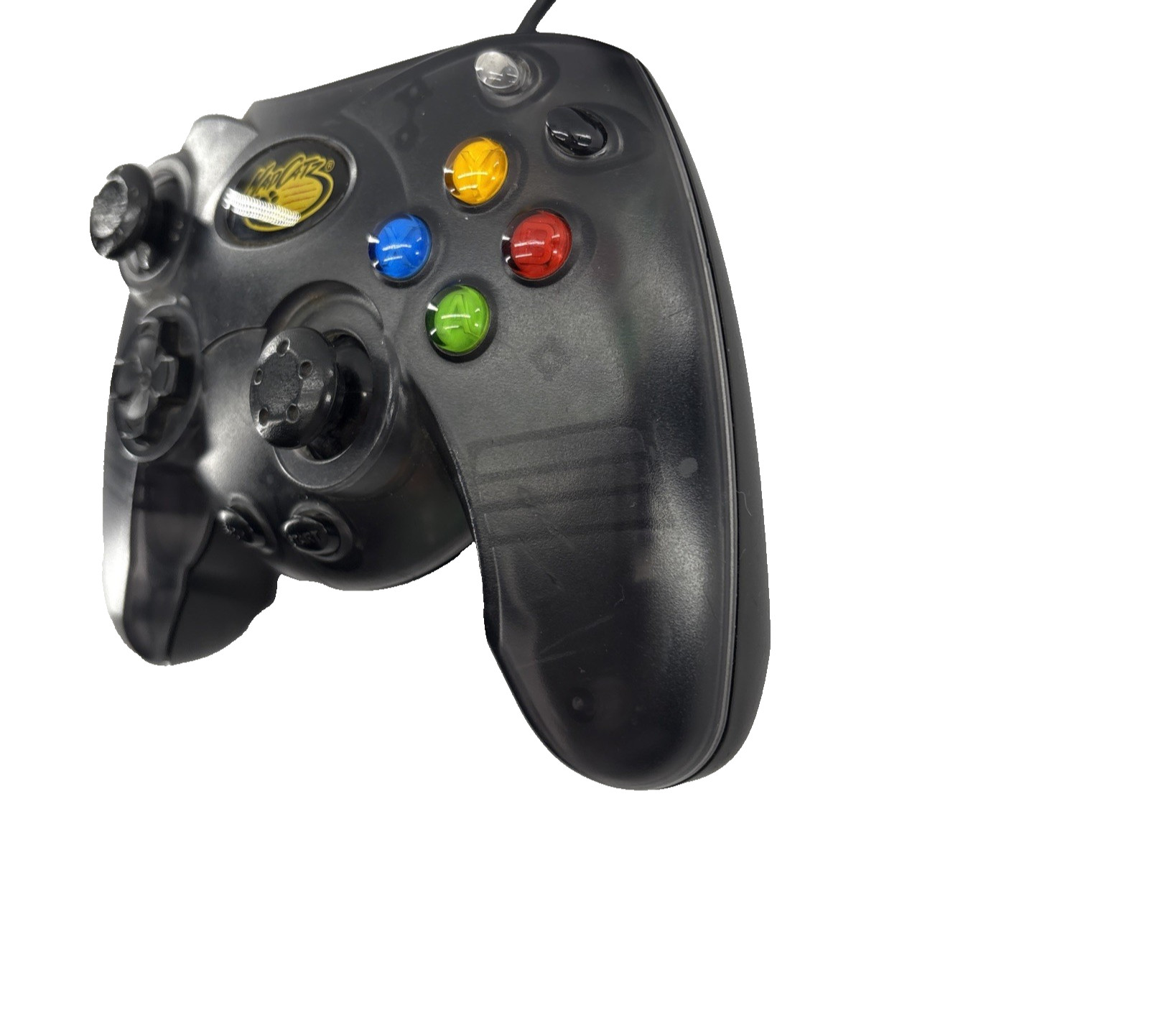 Microsoft Xbox Original Mad Catz Wired Controller Clear Smoke Black 4516