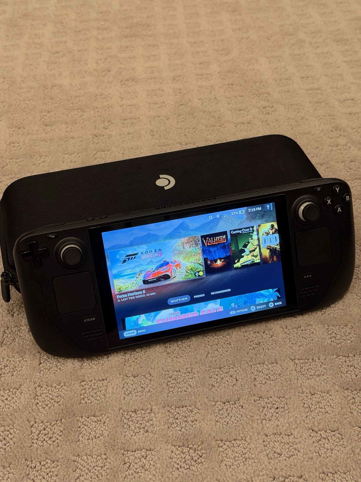 Valve Steam Deck 1 TB (LCD) Handheld System Black Wi-Fi USB-C w/ Case + 512GB SD