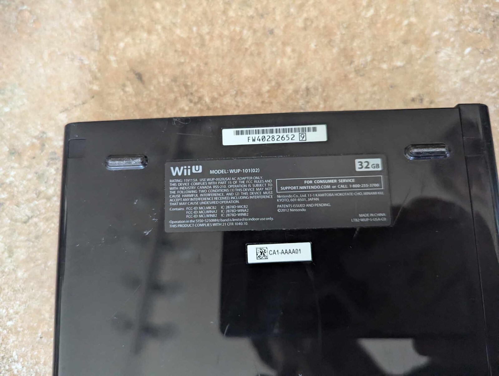 Nintendo WiiU wii u 32GB System Console froze at start up