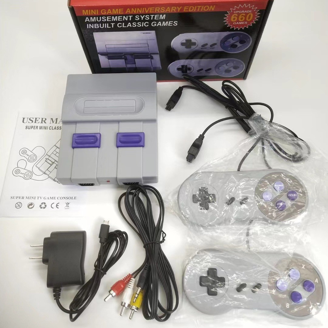 Super Entertainment System Orig SNES Console SNS-001 Video Game Bundle