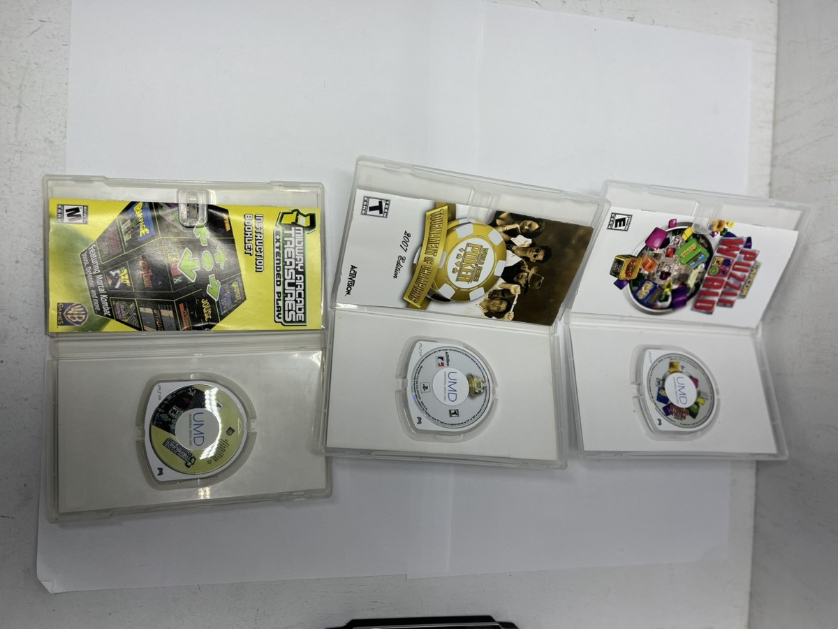 Poker,Board Game, Puzzle World, Midway Arcade Playstation Psp Game Lot Of 10