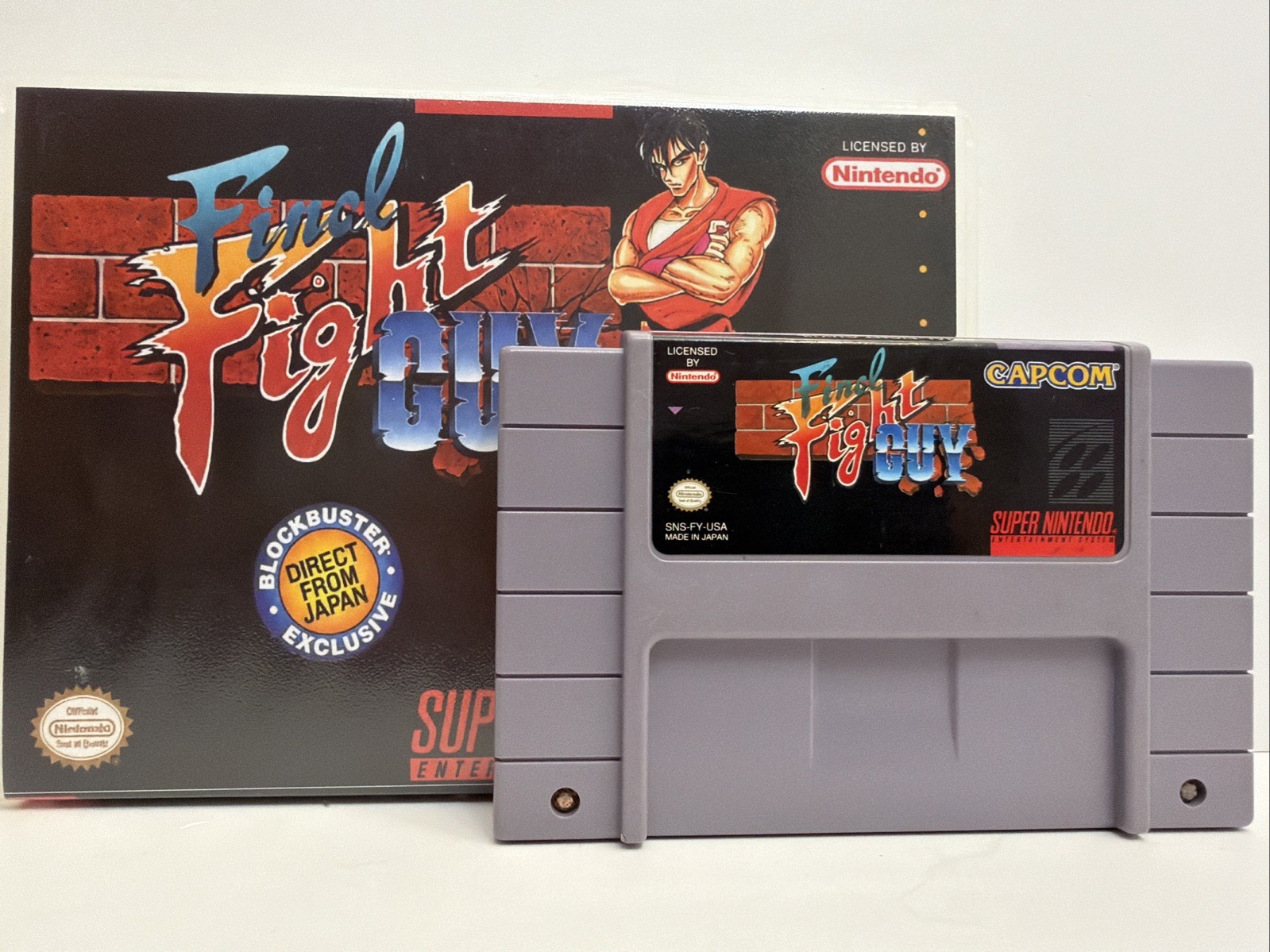 Final Fight Guy Super Nintendo Game SNES Authentic +Collector Case