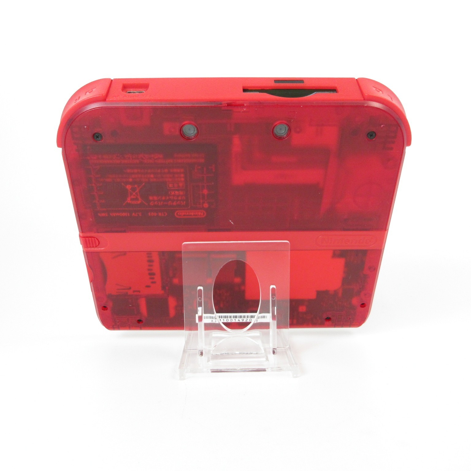 【Very Good】Nintendo 2DS Pokemon Clear Red Console ONLY Japanese Edition #NET0325
