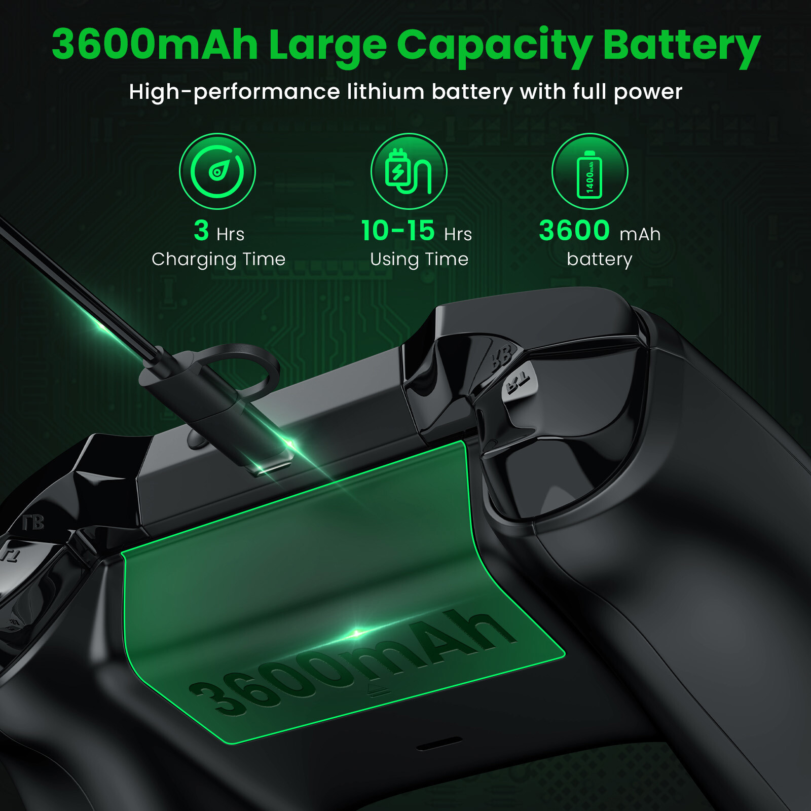 Rechargeable Battery Pack for Xbox One X|S Xbox Series X|S +Battery Charger Cord