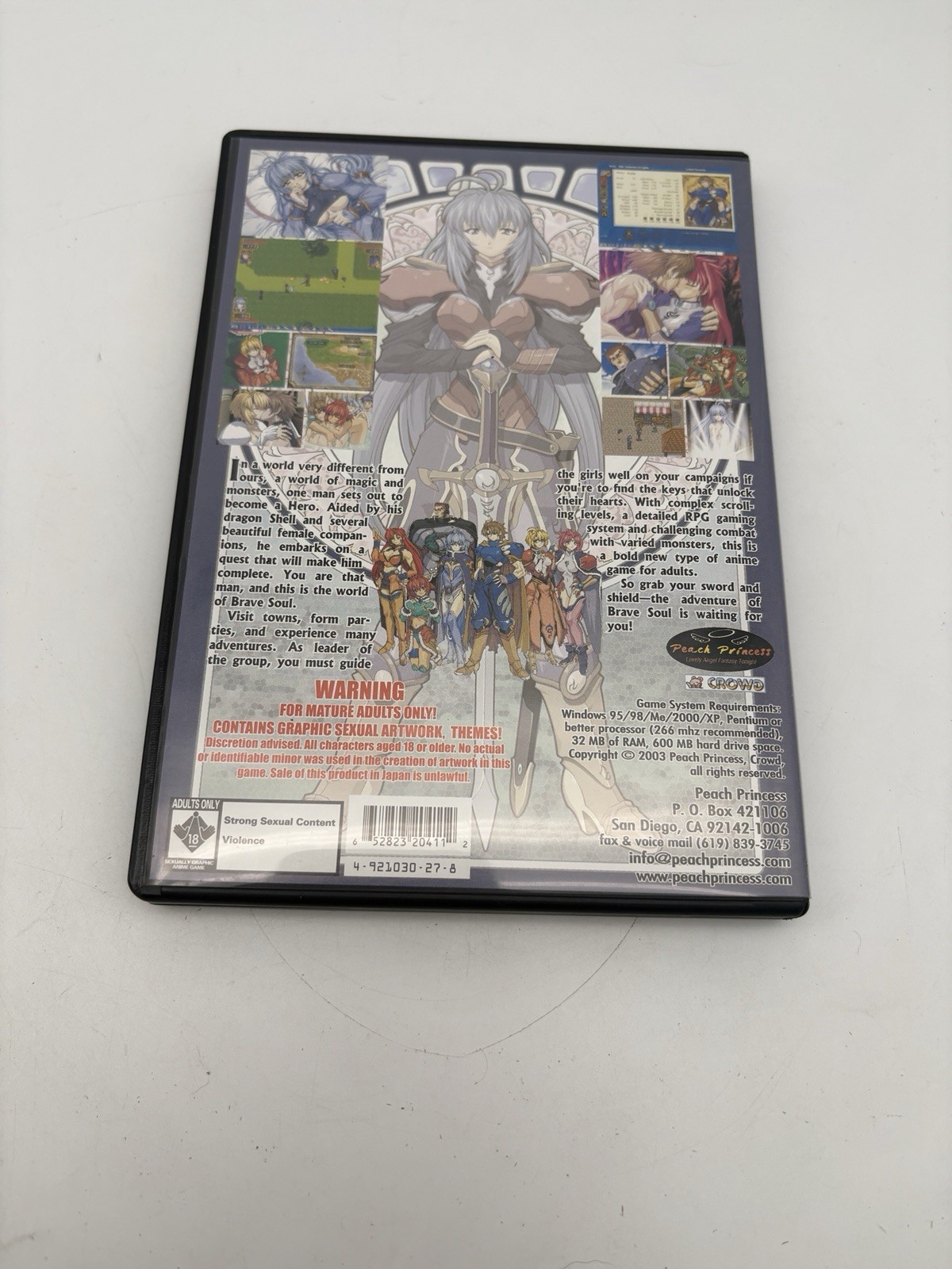 Brave Soul Anime Bishoujo Adult RPG Video Game for Windows W/ Manual