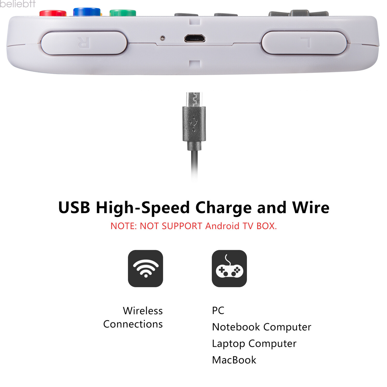 jWired/ Wireless SNES USB Controller For Windows 710 PC MAC Linux Raspberry Pi 3
