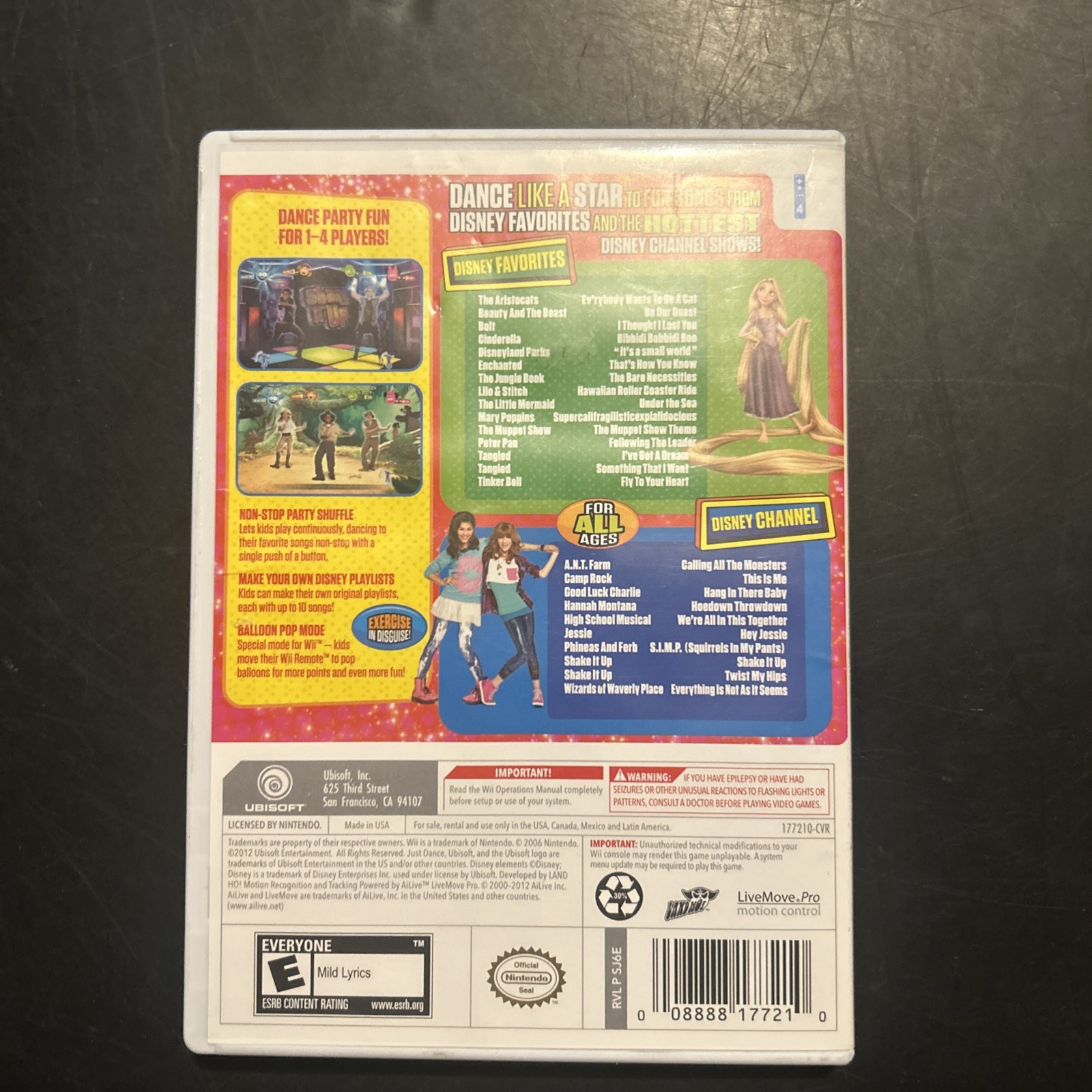 Just Dance: Disney Party (Nintendo Wii, 2012) Complete