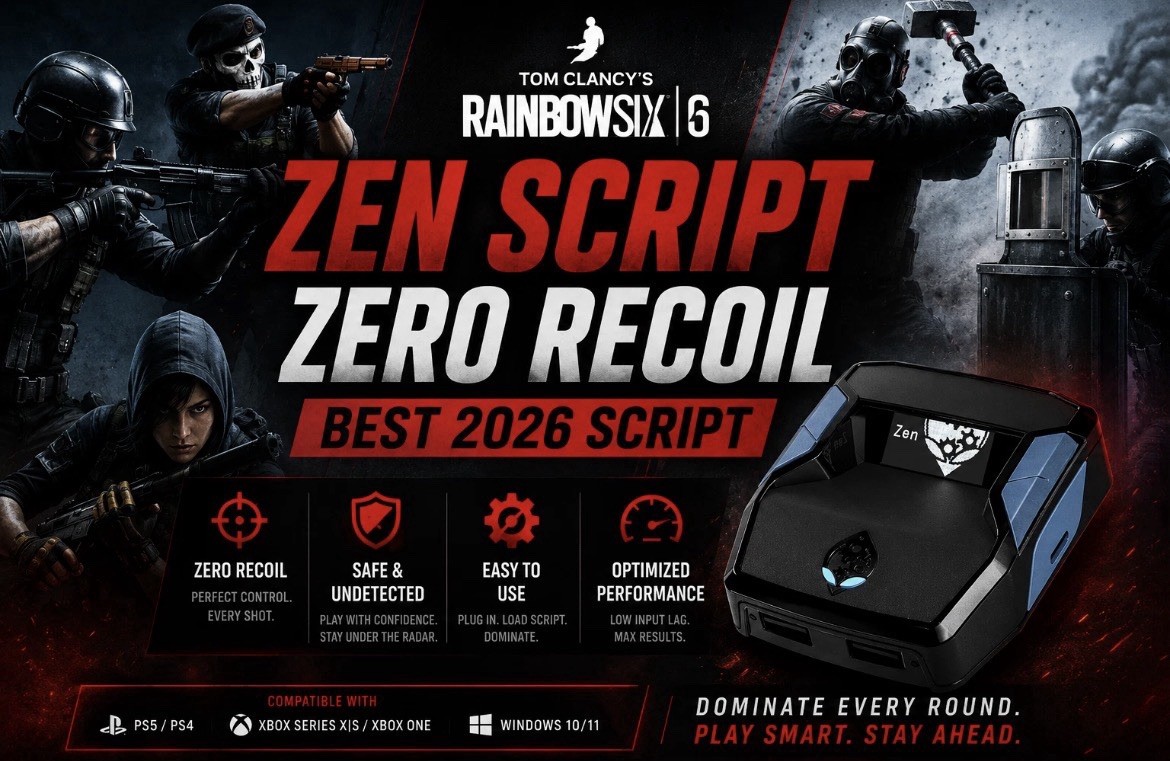 Zen Rainbow Six Siege Zero Recoil Script PS5/PS4 Xbox X|S/One Win10/11