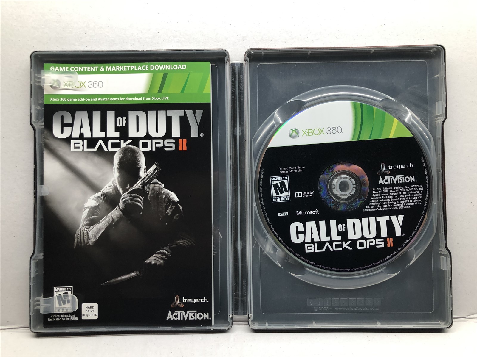 Call of Duty: Black Ops II – Hardened Edition Steelbook (Xbox 360, 2012) TESTED
