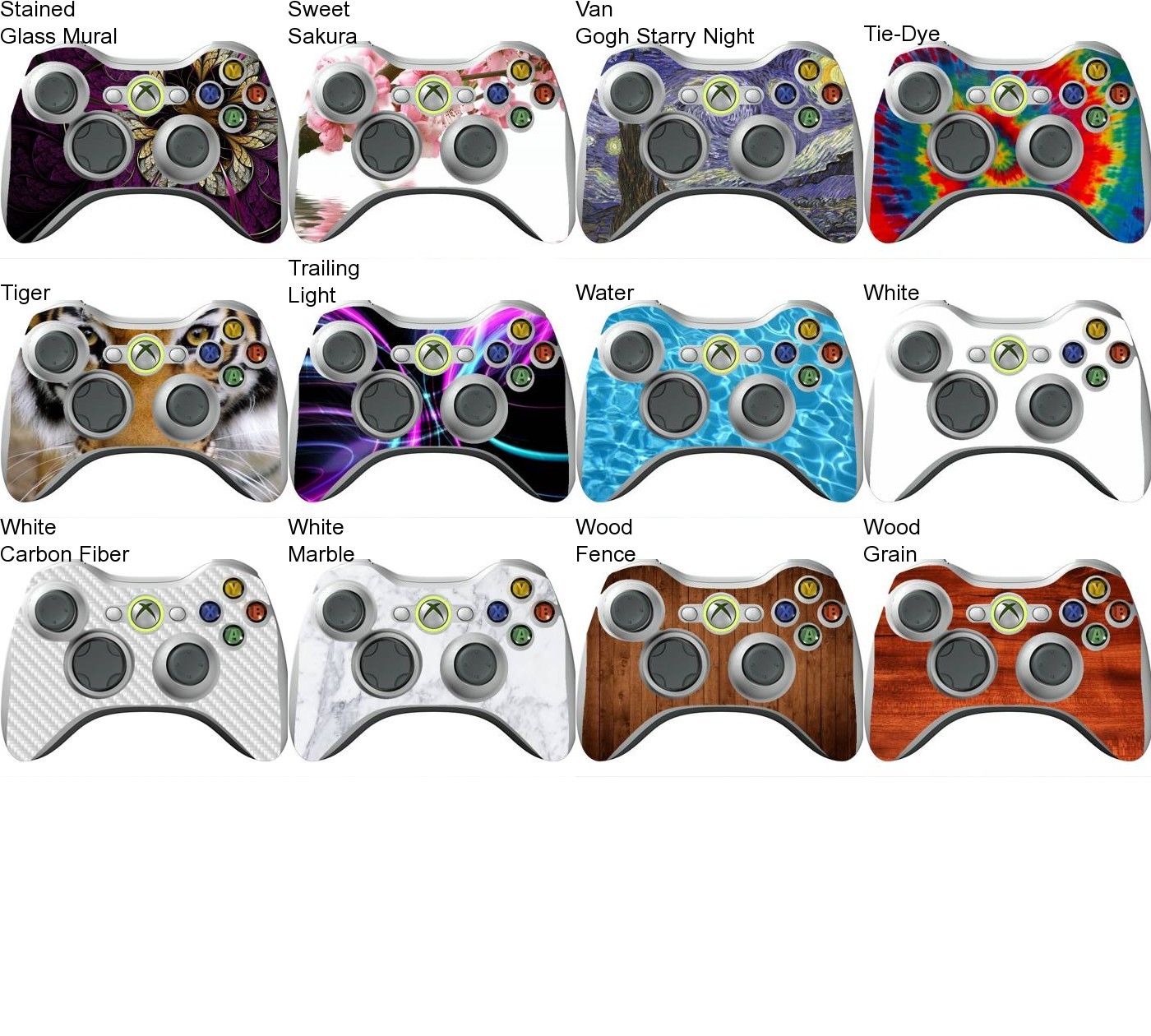 Choose Any 1 Vinyl Decal/Skin for Xbox 360 Controller – Buy 1 Get 1 Free!