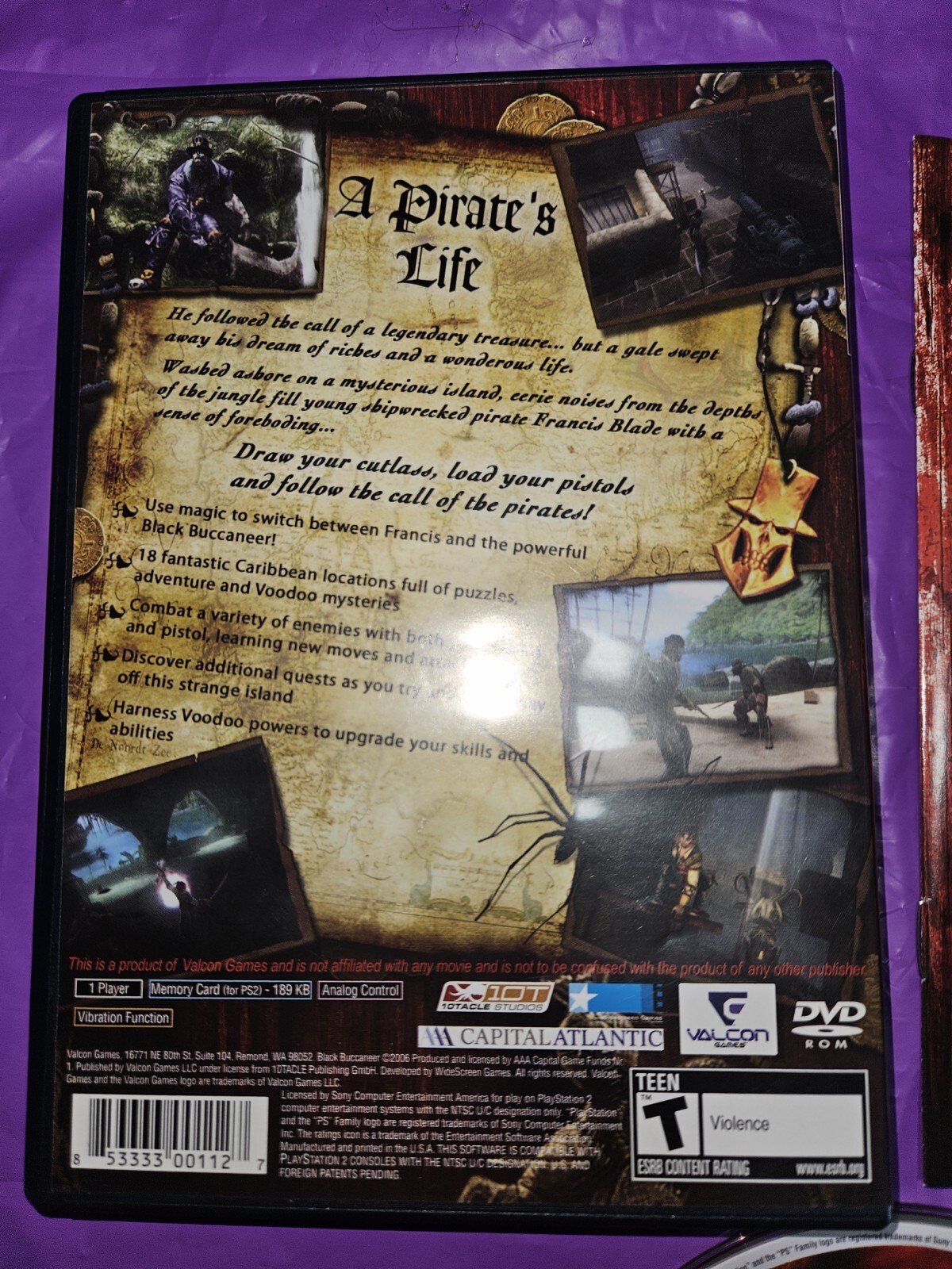 PlayStation 2 PS2 Pirates Legend of the Black Buccaneer Tested Complete