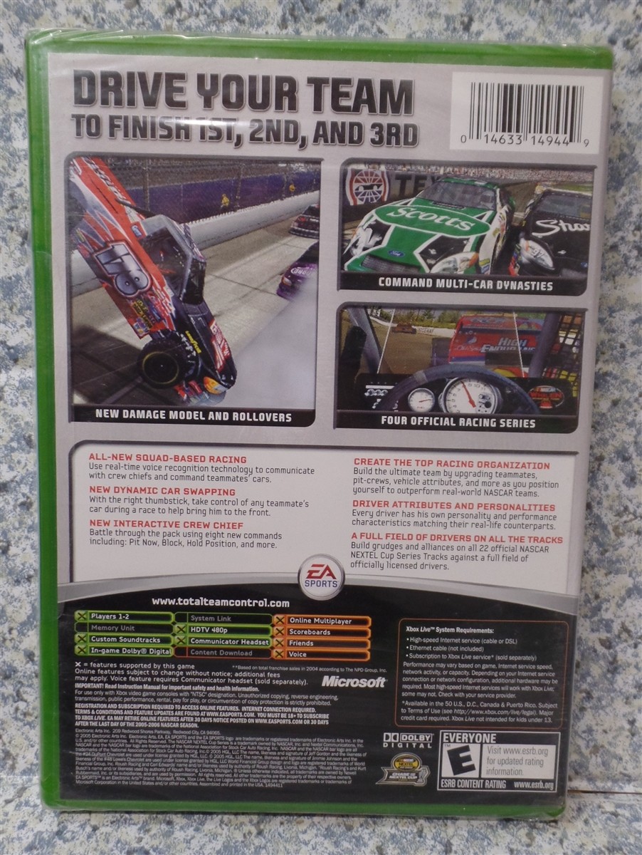 Video Game XBOX Nascar 06 Total Team Control EA Sports NEW SEALED