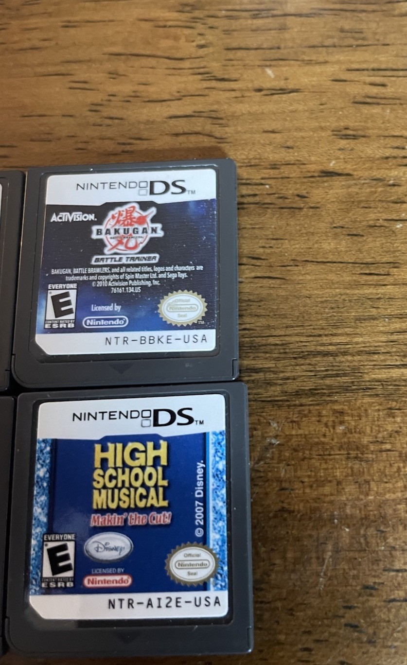 Nintendo DS lite Silver Console (USG-001), 14 DS Games Tested