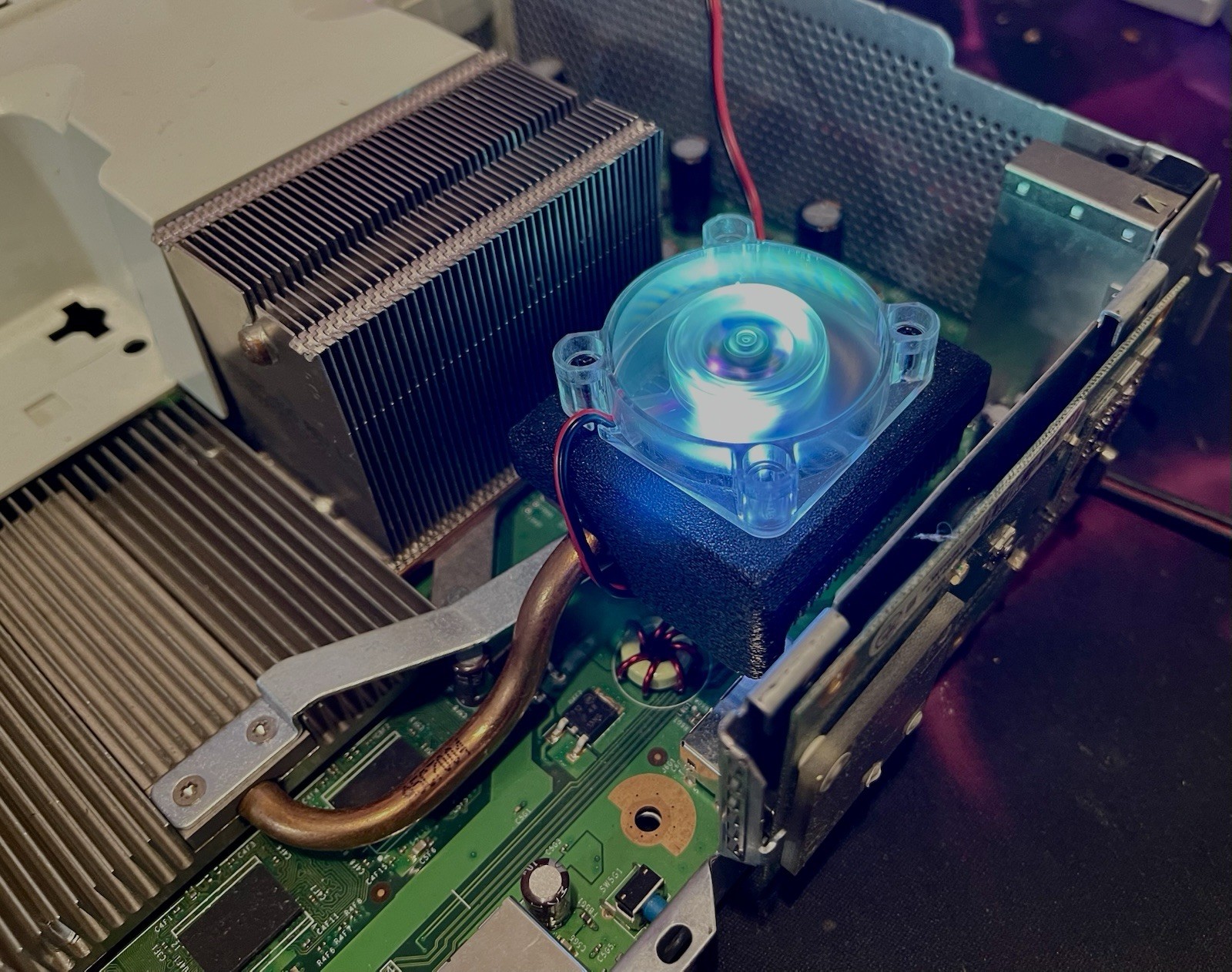 Xbox 360 Gpu Heatsink RGB Fan Cooler – Upgrade Clip On – Easy Installation