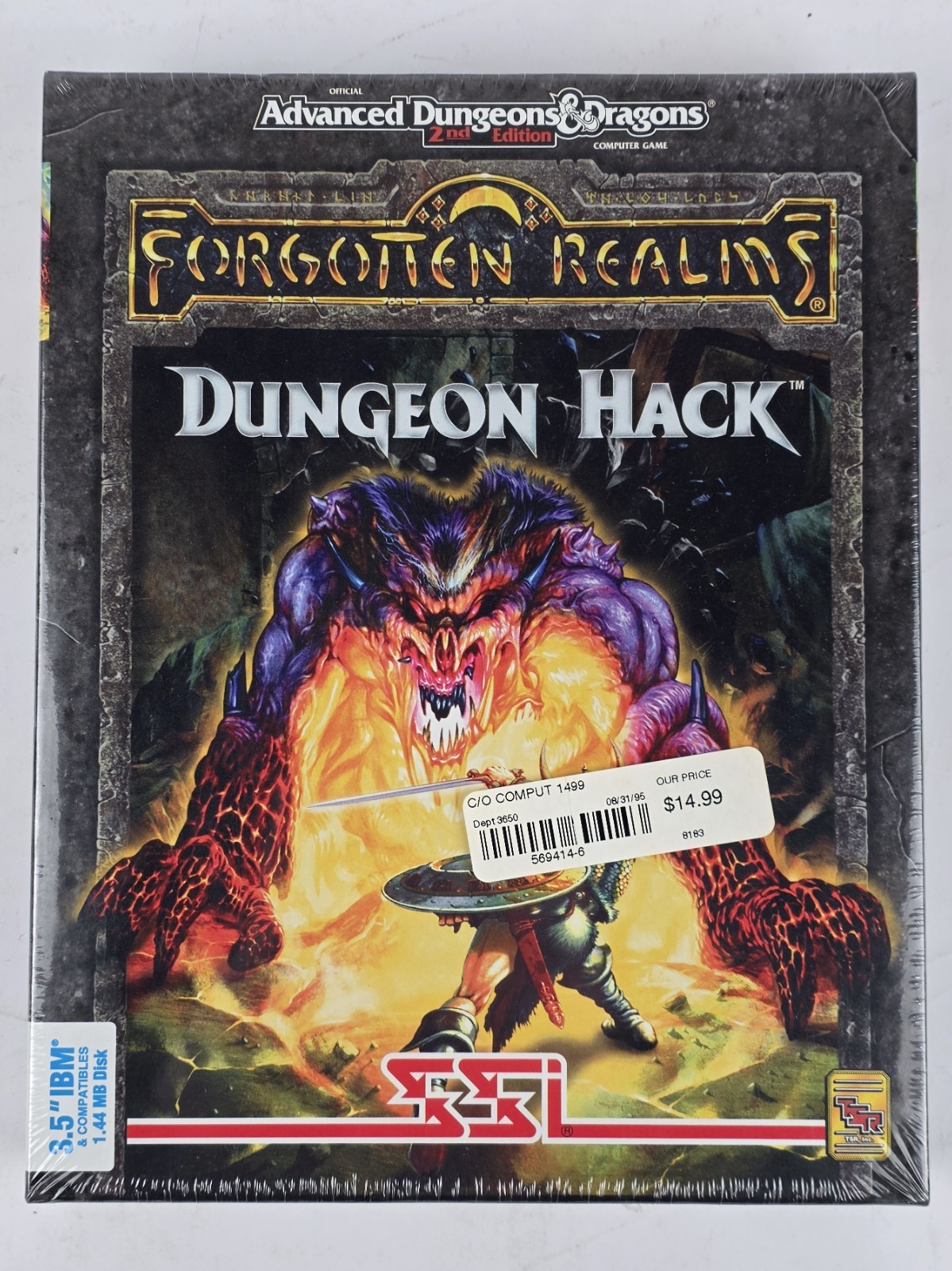 Dungeons & Dragons: Forgotten Realms – Dungeon Hack BIG BOX 3.5″ 1993 TSR SEALED