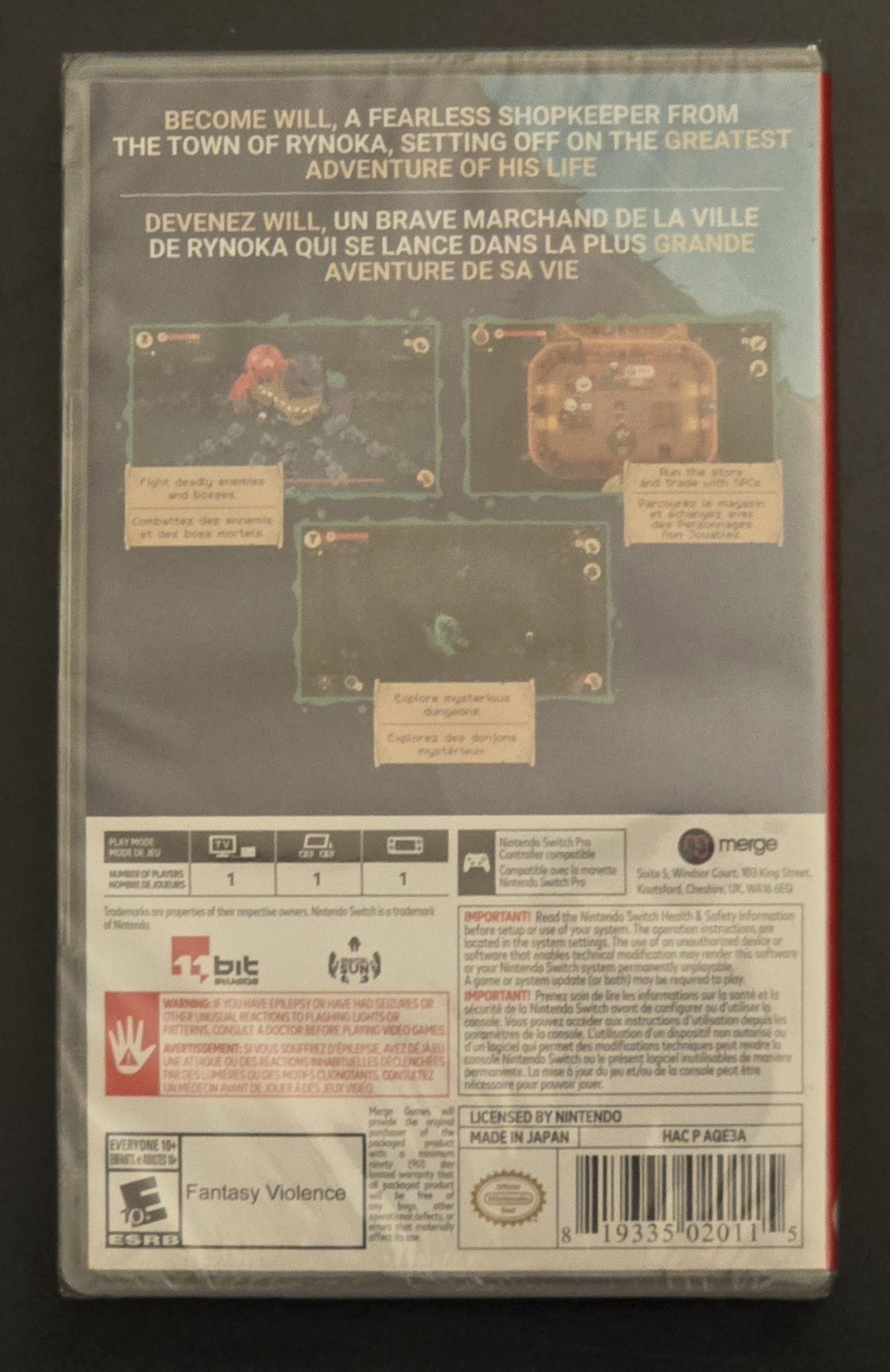 Moonlighter Switch + Brawlout Nintendo Switch New Sealed