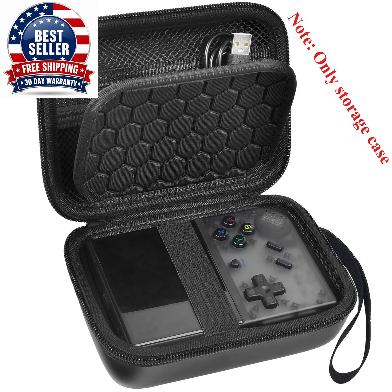 Travel Case Compatible with RG35XX/ Rg35Xx plus Retro Handheld Game Console, Han