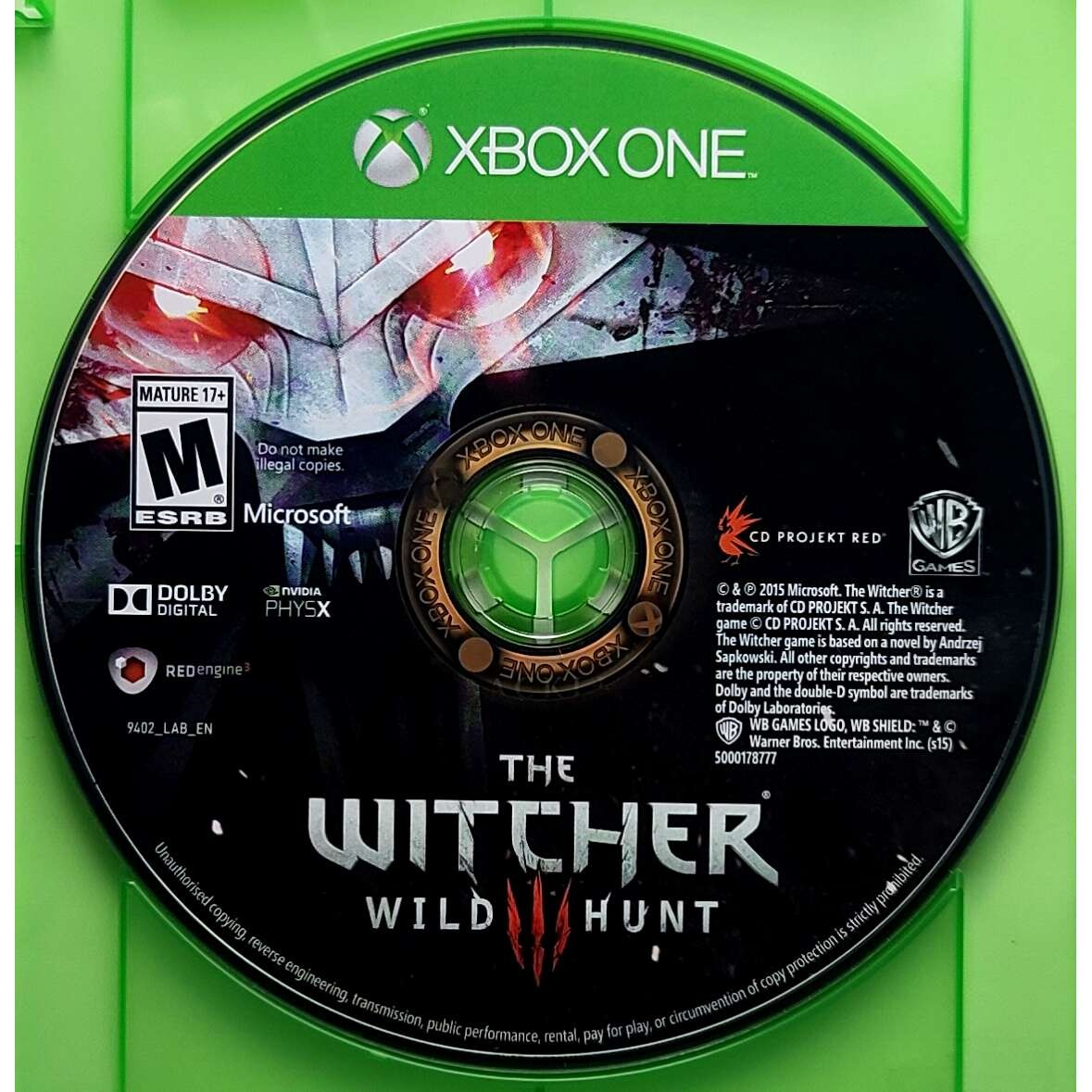 Witcher 3 Wild Hunt – Microsoft Xbox One Pristine Tested Authentic