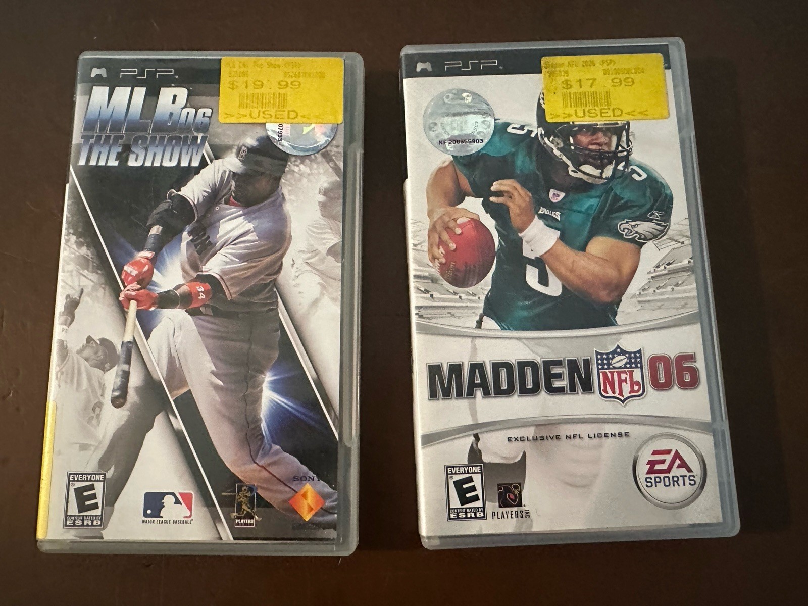 Sony PSP Mixed Lot of Sports Games. NFL. Madden 06, MLB The Show 06 Baseball
