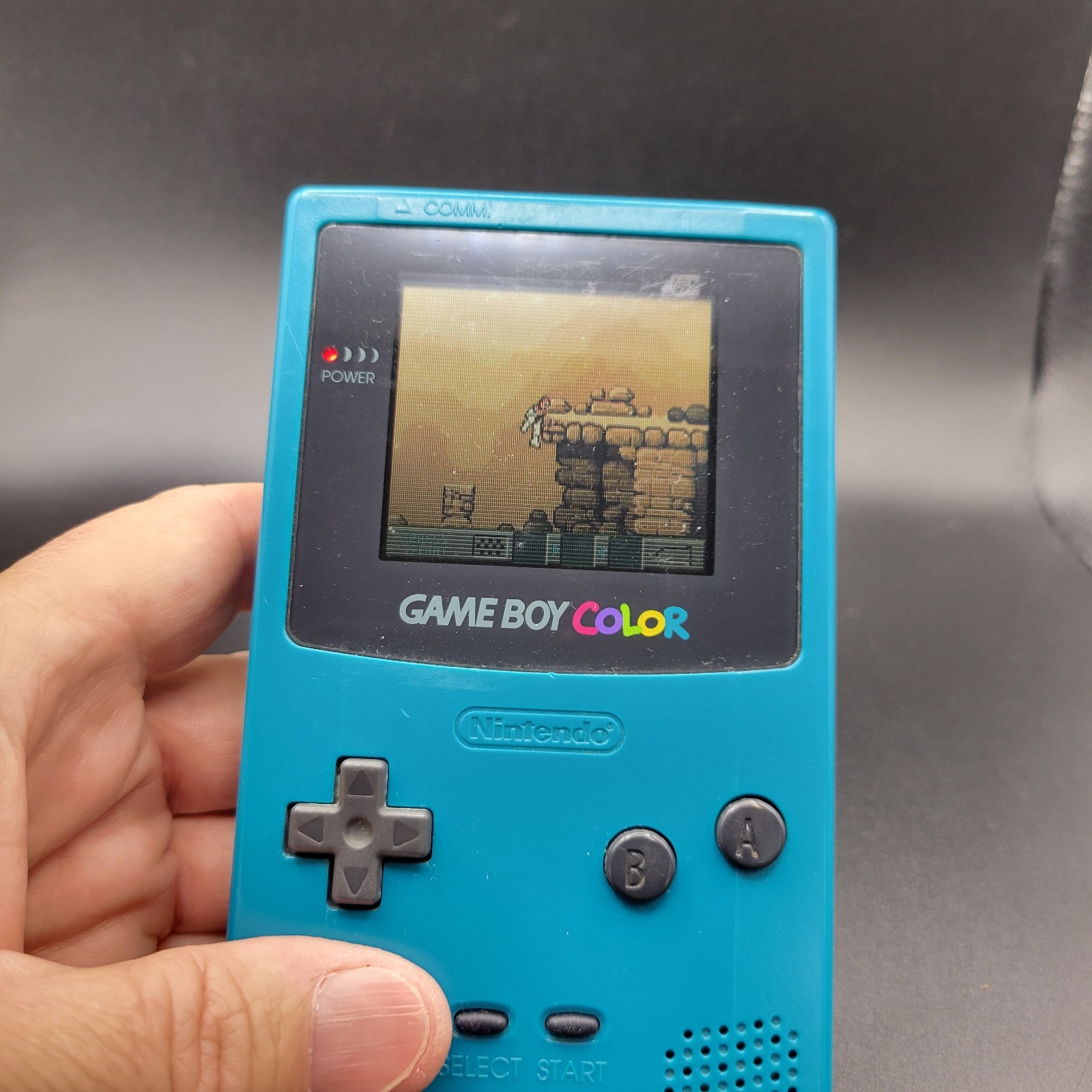 Nintendo Game Boy Color Handheld Game Console – Teal w Game