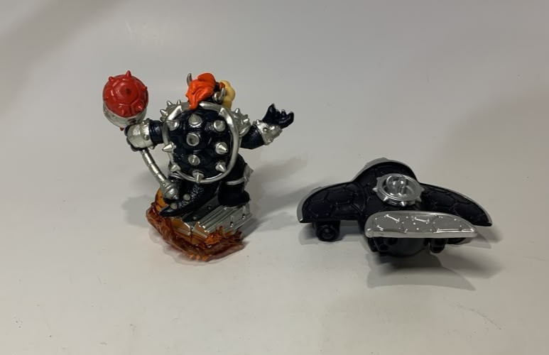 Skylanders Superchargers Dark Hammer Slam Bowser w/ Dark Clown Cruiser Tested