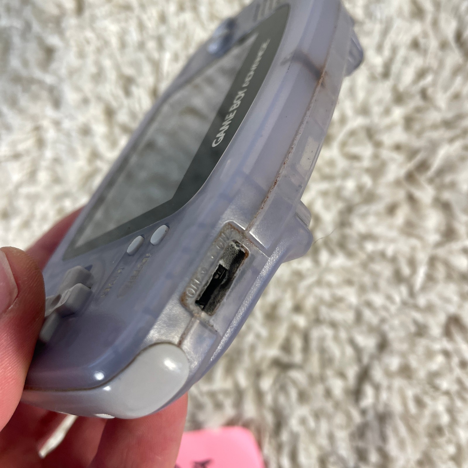 Nintendo Gameboy Advance GBA Glacier Clear Handheld Console System AGB-001 PARTS