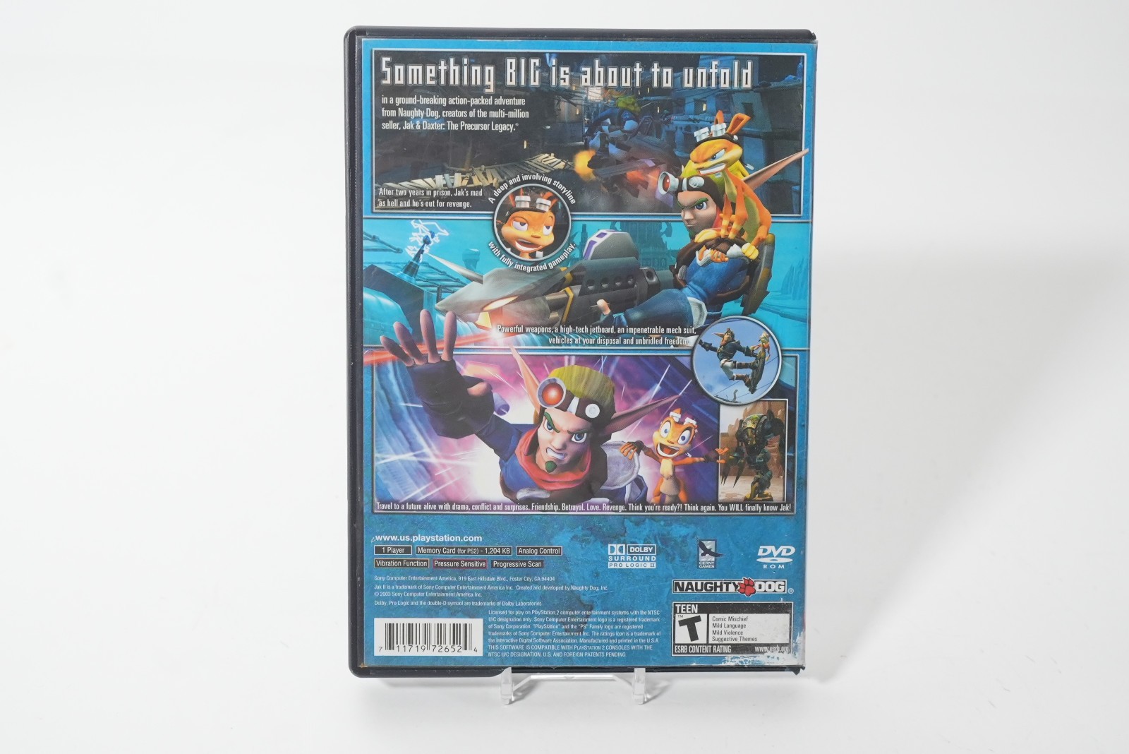 Jak II Sony PlayStation 2, 2003 Naughty Dog Greatest Hits No Manual Case Defect