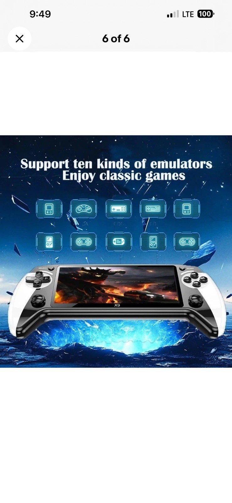 X9 Retro Handheld Game Console 5.5 Inch | 20000+ Games | Portable Gaming Player