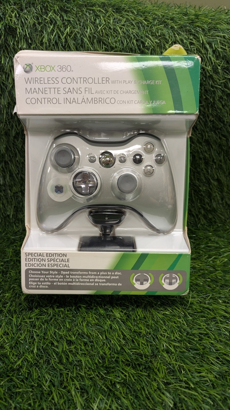 OEM Microsoft Xbox 360 Wireless Controller Silver Special Edition New Open Box