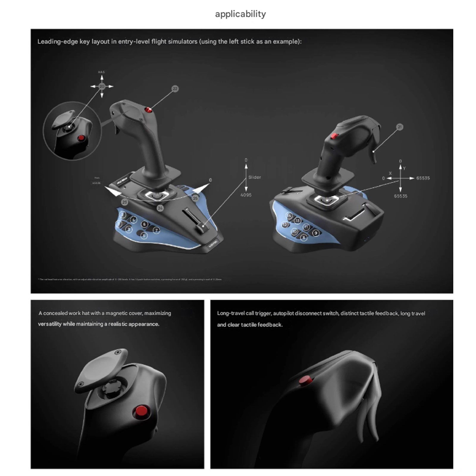 WINWING URSA MINOR Airline Joystick R Flight Simulator for X-Plane MSFS2020 P3JN