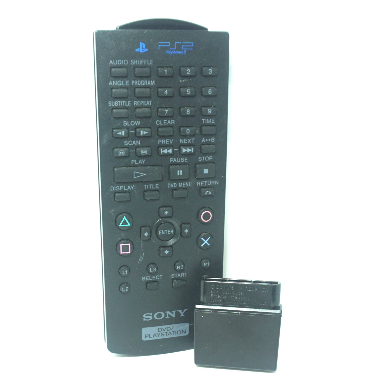 Sony Playstation 2 DVD Player Remote Control & IR Receiver Dongle OEM Set Tested