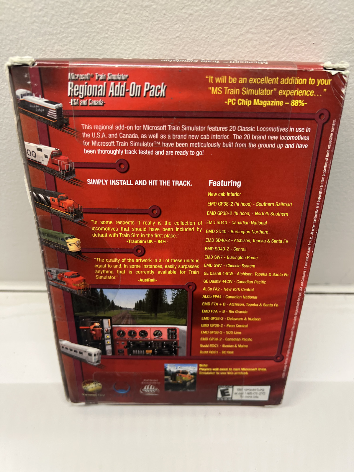 Video Game PC Microsoft Train Simulator Regional Add On Pack US & Canada NEW