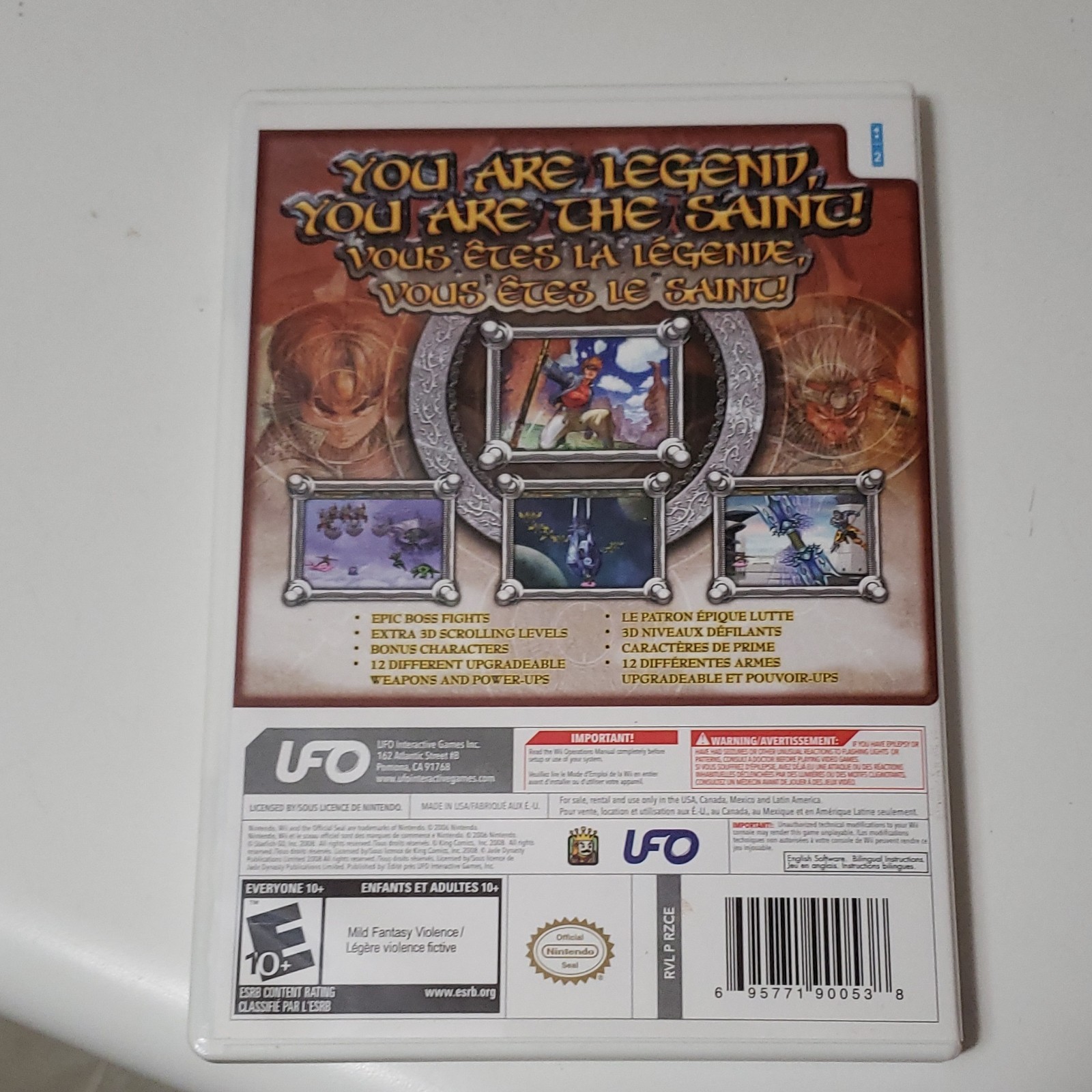UFO Interactive Games Saint Nintendo Wii, E10+ Everyone 10+ NTSC-U/C