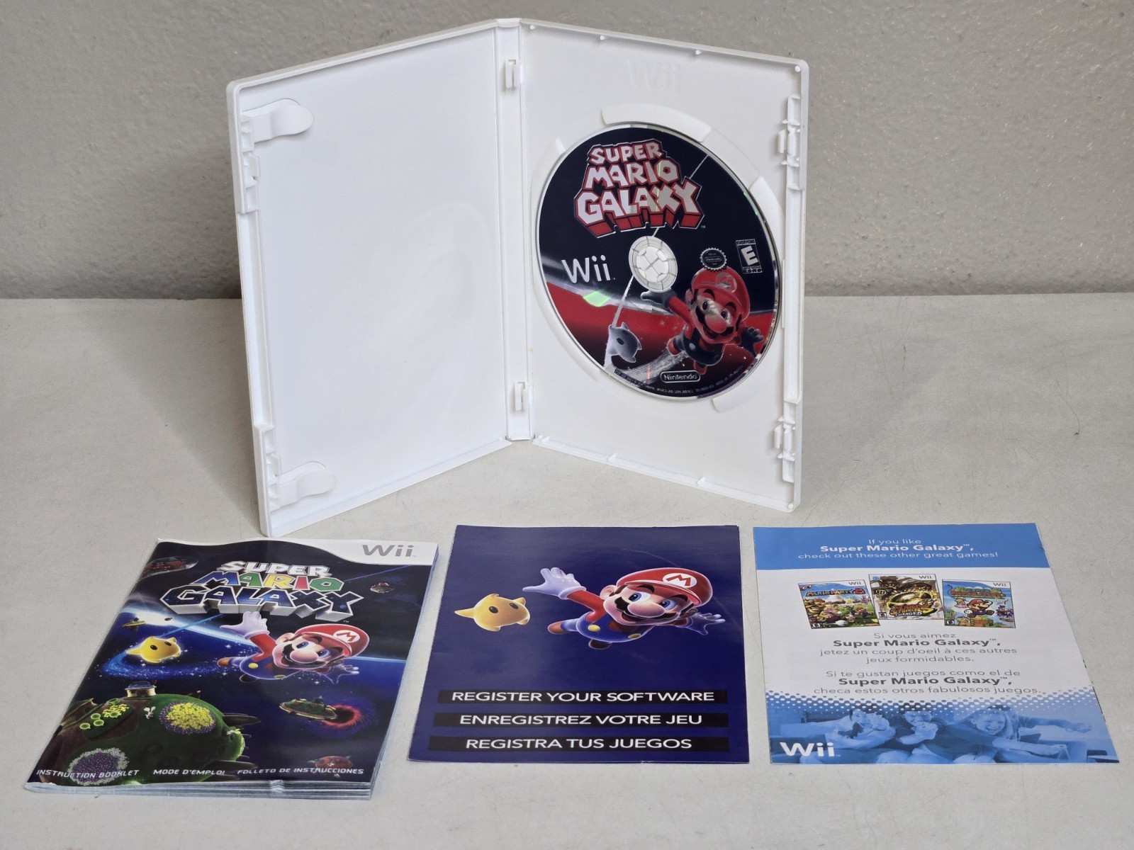 Super Mario Galaxy (Nintendo Wii, 2007) Complete W/Manual Tested Works