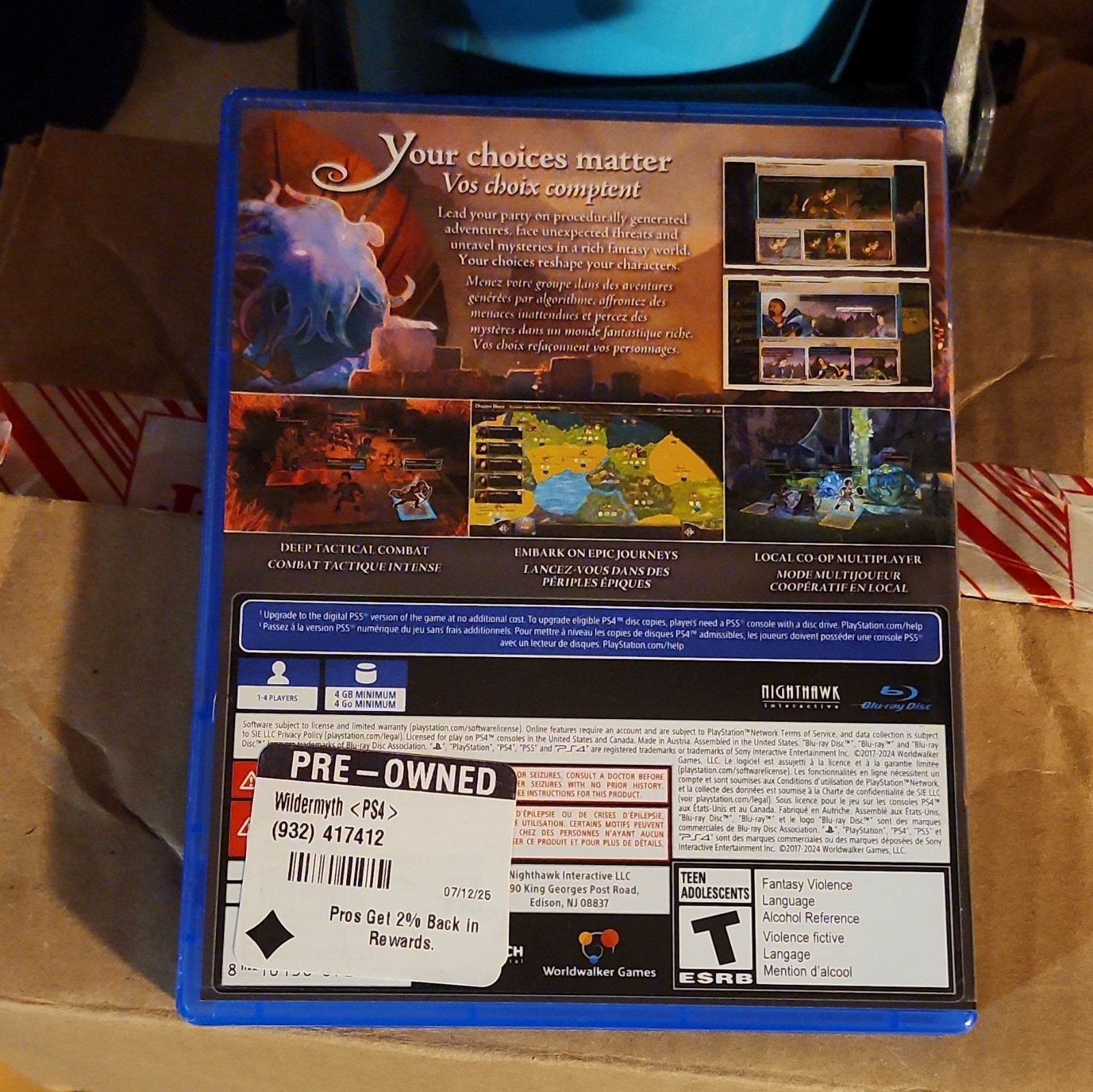 Nighthawk Interactive Wildermyth (Sony PlayStation 4, PS4, 2022) T, RPG, Manual