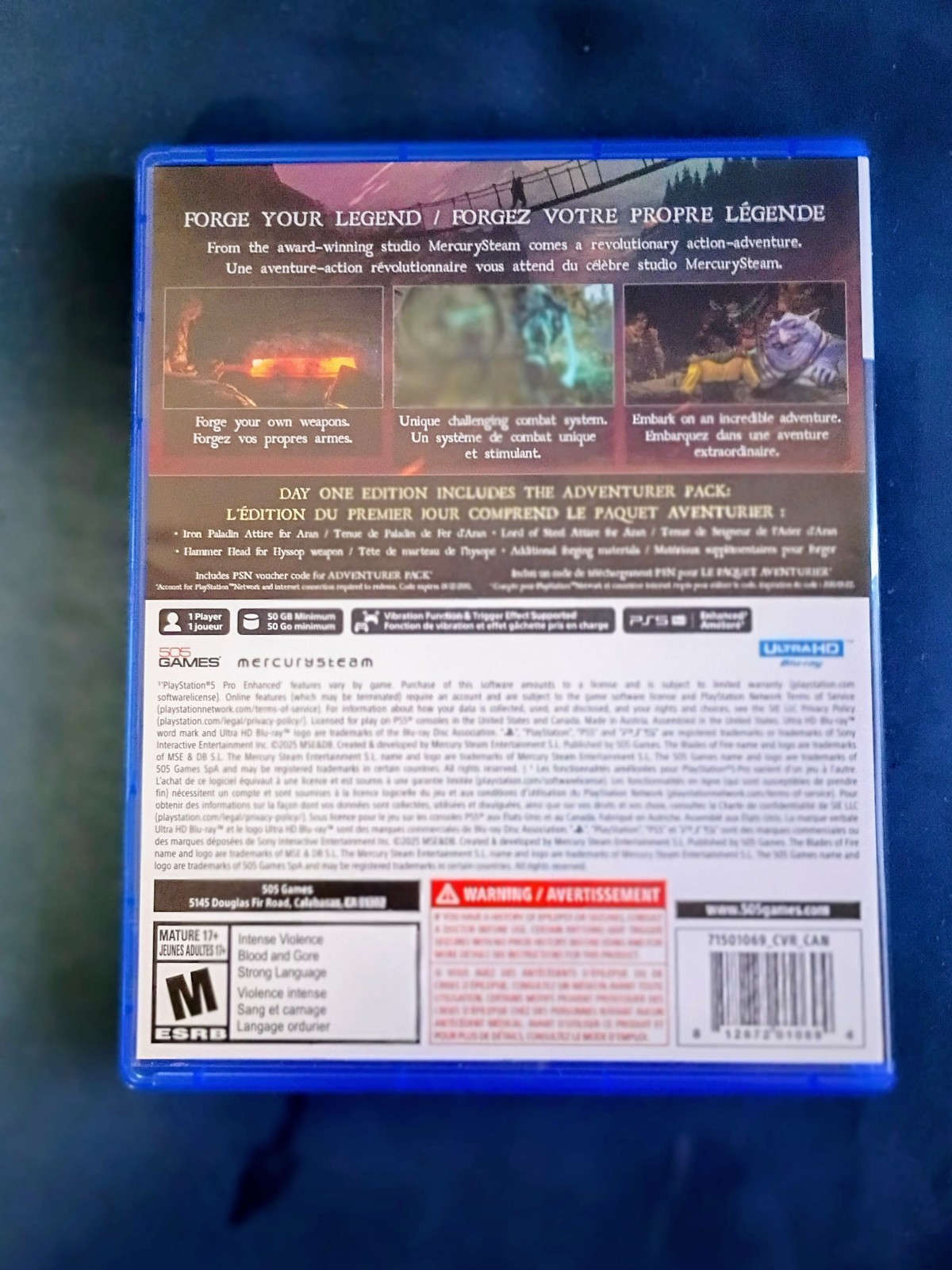 Blades of Fire (Day One Edition) Ps5 CIB (Excellent Condition)