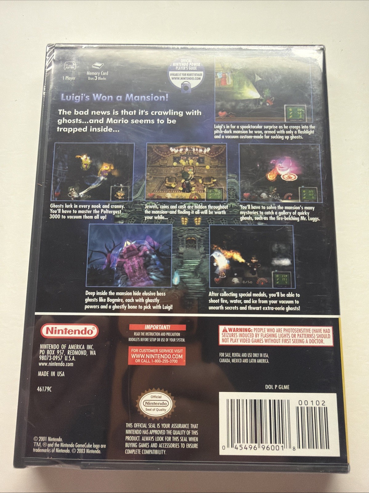 Luigi’s Mansion (Nintendo GameCube, 2003) New – Factory Sealed – Player’s Choice