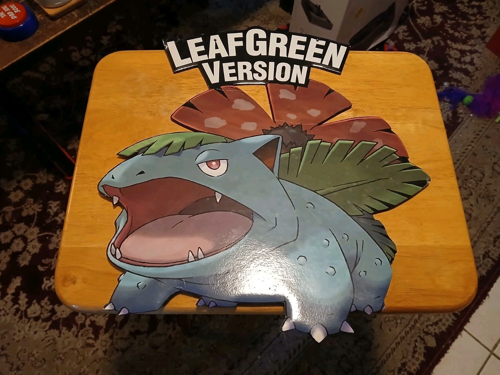 Pokemon Leaf Green Nintendo Bulbasaur Promo Display Cardboard Cut Out Sign 2004