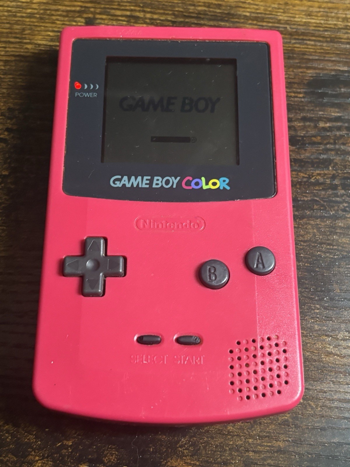 Nintendo Game Boy Color Berry Pink Handheld System CGB-001 – With Battery Cover!