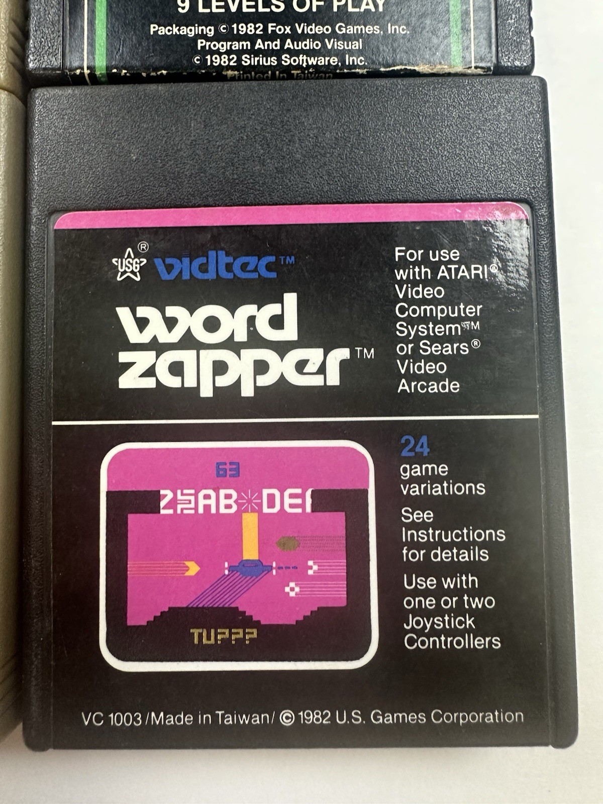 Atari 2600 Lot Turmoil, Gorf, Mountain King, Word Zapper Game Cartridge Lot Of 4