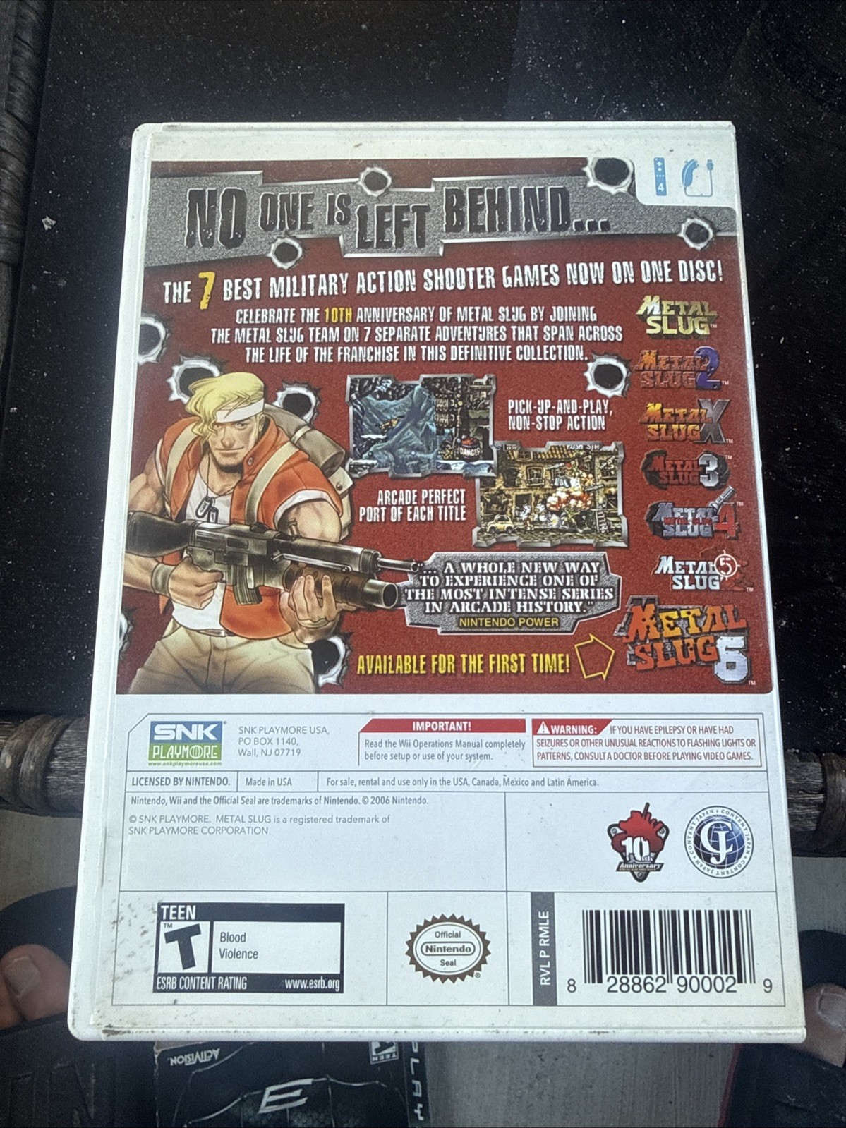 Metal Slug Anthology Nintendo Wii TESTED & WORKS Complete In Box With Manual