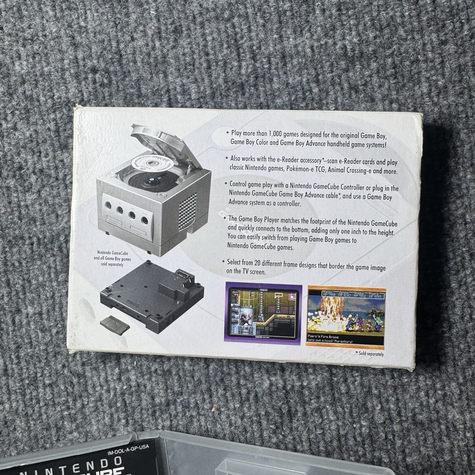 Nintendo Gamecube Game Boy Player GBA Adapter DOL-017 + CIB Startup Disc TESTED