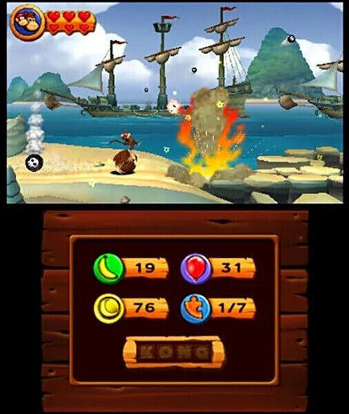 Donkey Kong Country Returns 3D – Nintendo 3DS New (Multiplayer, 2016 Platform)