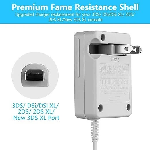Nintendo WAP-002 Wall Charger for Nintendo DS/3DS/2DS XL – Gray